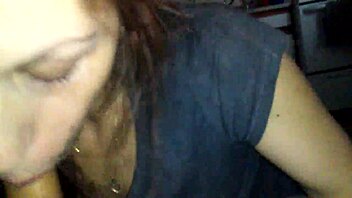 redhead sucking cock for facial