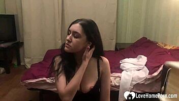 Boredom Drives Naughty Brunette Solo with Vibrator Play