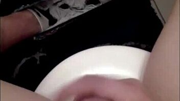 solo handjob leads to cumshot