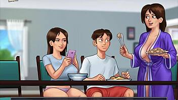 Cartoon porn adventure in the Summertime Saga PC game