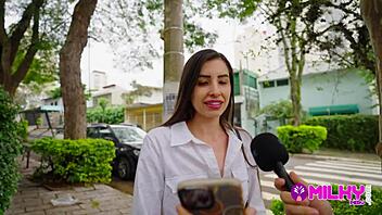 Brazilian model caught in act of public sex by supposedly perverted journalist