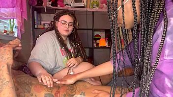 Amateur Asian goddess gives a deepthroat handjob