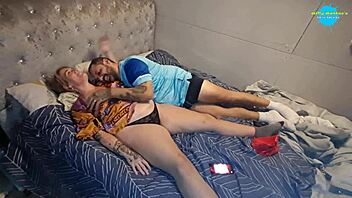 Blonde milf with shaved pussy dives into hardcore action