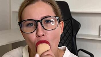 Sexy Secretary Teases with Vibrator Play in Tight Skirt. Watch Her Wet Solo Show!