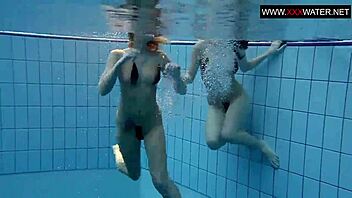 Andrea and Monika Get Soaked in the Swimming Pool Fun!