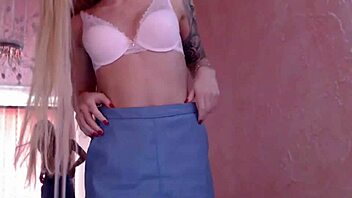 Wow! Pretty Blonde Teen 18+ Fingering Her Tight Pussy at Home!