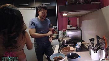 i'm a latina american lesbian, stripping on cooking channel, licking my friend's big ass pussy passionately