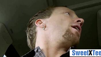 Bratty teen hottie, 18+, gets punished hard in garage for texting nonstop. 😡