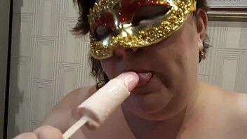 can curvy housewife resist her wild ice cream fetish at home?