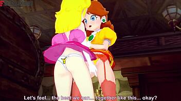 peach and daisy in a pov threesome competition