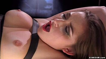 Hairy Pussy Bound Trainee Takes Deepthroat Punishment