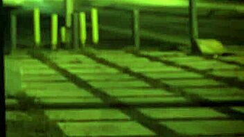 teen partners in a creampie scene with bondage and domination