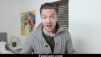 Stepsis transforms her nerdy stepbrother with a wild cowgirl ride on FamLust. She bends over for more in missionary.