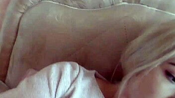 Wow! Pretty Blonde Teen 18+ Fingering Her Tight Pussy at Home!
