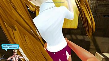 This gorgeous girl gets fucked in 3d hentai cartoon.