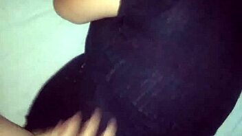 Groping my girlfriend at night in her sexy dress, intriguing touch.