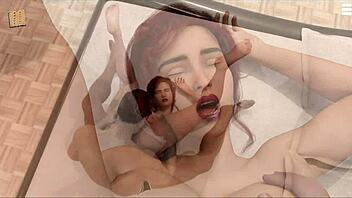 Shaved Pussy Babe Sucks Big Cock Under Master's Command