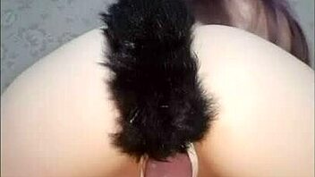 Horny amateur enjoys intense cowgirl ride with big black cock up close