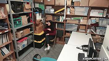 Monica Saige getting fucked hard by real LP officer at work