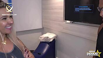 Blonde Beauty Monique Lopes Almost Caught By Well-Endowed Alex Lima