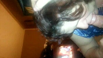 MILF Gives Birthday Blowjob To Monster Cock