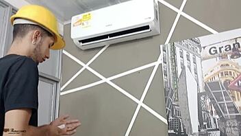 so horny i seduced the ac technician for a wild fuck session