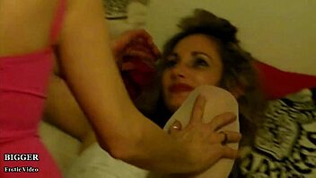 Angela Licks Hairless Pussy Before Sucking Steve Norths Cock in Lingerie