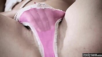 Uncle watches as Stepteen inserts a buttplug for anal play