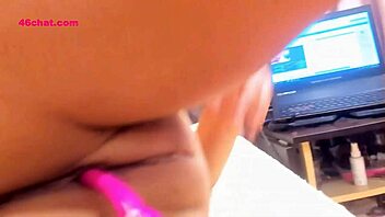 I watch this hot shaved slut masturbating her pussy solo.