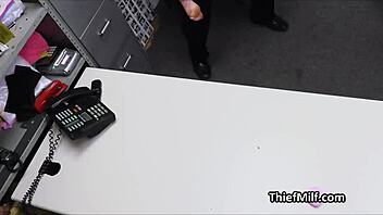 damn! security officer drills deep into milf suspect!