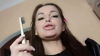 Sexy Brunette Femdom Dominates In BDSM Session