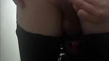 sexy colombian travesti secretly plays with anal balls under her pantyhose clothes