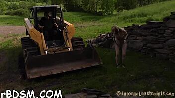Rough and kinky BDSM couple engage in sexual play