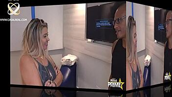 Blonde Beauty Monique Lopes Almost Caught By Well-Endowed Alex Lima