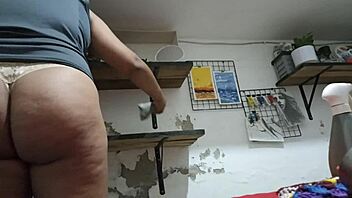 I'll watch my curvy buttocks on camera while you're gone