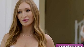 amazing lesbian babes skylar snow melissa stratton slimthick vic kiss and touch each other in sexy lingerie