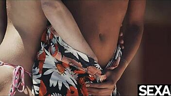 lesbian beauties have hot sweaty sex with dripping wet orgasms 😍