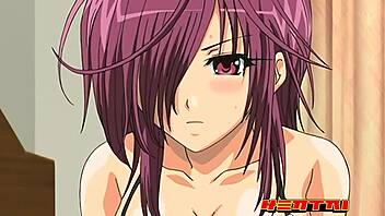 step sister and brother caught in wild hentai action