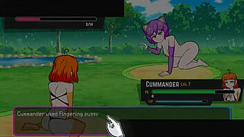 Parody hentai game with public sex and clothes ripped off