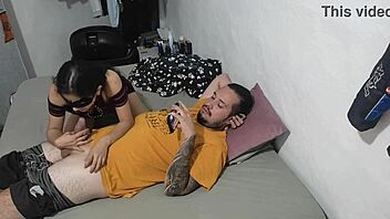 my girlfriend's neighbor sucked my cock when i asked