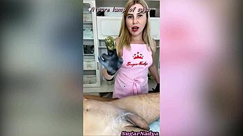 hey, watch sugarnadya remove hair from this huge penis like a pro