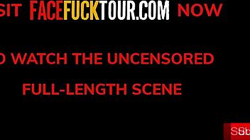 On a FACE FUCK TOUR, blonde slut Linda Leclair masters sloppy DEEPTHROAT.