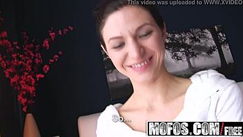 pervs on patrol - gorgeous brunette rides her voyeur starring arian joy