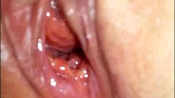 Teen with tight pussy dripping cum in Vegas