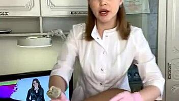 Sugarnadya expertly depilates a pierced penis in close-up reality action