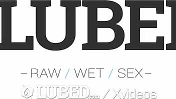 Lubed Oiled Up Pale Ginger Gets Stuffed With Big Thick Dick