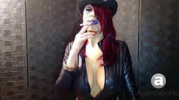 goth smoking styles with big tits