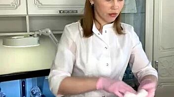 Sugarnadya expertly depilates a pierced penis in close-up reality action