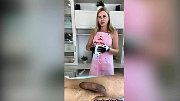 hey, watch sugarnadya remove hair from this huge penis like a pro