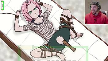 sakura bent over for jikage in uncensored bdsm doggystyle, she couldn't resist!